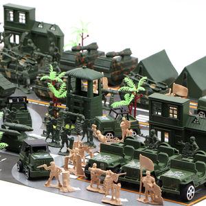 二战军事沙盘打仗日军玩具八路军小兵人战争场景模型儿童礼物