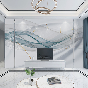 轻奢风8d立体电视背景墙壁纸现代简约客厅沙发装饰壁画影视墙壁布