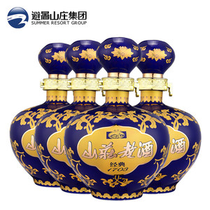 河北承德平泉山庄老酒1703纯粮食酒浓香型低度白酒38度整箱4瓶装