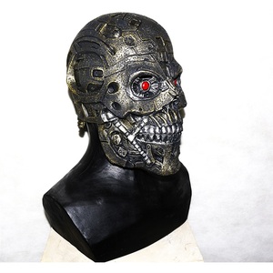 万圣节玩具 施瓦辛格终结者乳胶t800机器人面具 科幻电影头套道具