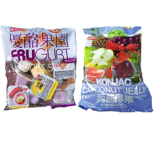 台湾进口儿童零食果冻盛香珍优酪果园蒟蒻椰果综合口味果冻