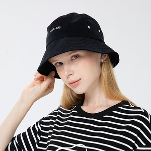 nome诺米晨希简绣渔夫帽春夏防紫外线男女情侣帽酷帅潮流