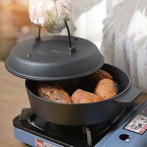 加厚铸铁烤红薯锅家用烤地瓜锅烧烤土豆玉米机生铁烤锅烤红薯神器