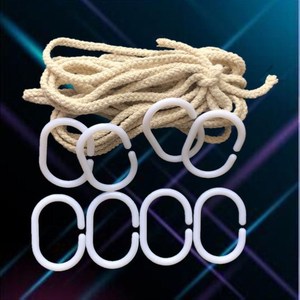 床帘绳子拉绳绑绳挂环配件 大学生宿舍环扣加粗棉绳 学生蚊帐挂