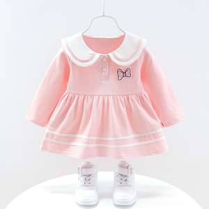 1-2-3岁女童韩版春季上衣6-12个月女宝宝春装婴儿秋天小公主T恤潮