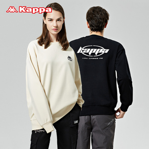 Kappa卡帕outlets卫衣套头衫情侣男女运动宽松圆领外套休闲上衣