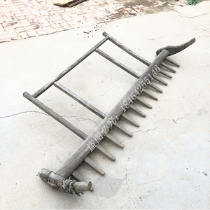 至尊堂{农村老旧农具老木耙旧货老式农耕工具杂项摆件民俗老物件