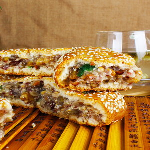 麻饼 原味老式核桃仁麻饼百果大饼湖州传统零食浙江小吃糕点