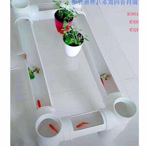 水管养鱼管道式透明养花养鱼两用水培鱼缸阳台鱼池小家用养鱼渔缸