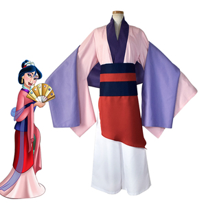 迪士尼花木兰cos服公主服角色扮演演出服cosplay服装中国风汉服