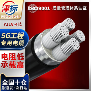 国标铝芯电缆线4芯35 50 120 185 240 300平方三相四芯电缆铝线
