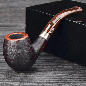 o.larsen 拉森石楠木烟斗黑色喷砂83弯式