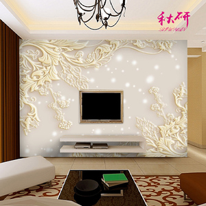 电视背景墙壁纸现代简约高档3d立体墙纸客厅装饰壁画家用5d墙布1人