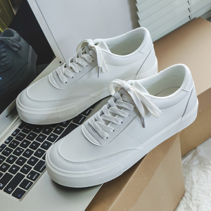 万斯男鞋小白鞋皮面板鞋秋冬季透气休闲百搭潮流学生运动韩版新款