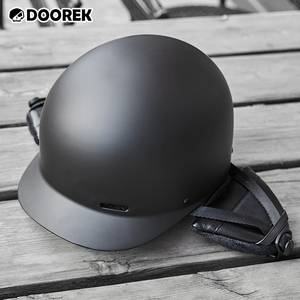 蘑菇头doorek新款单双板滑雪头盔男女防撞机车骑行装备白色