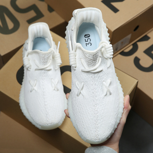 yezi yeezy椰子鞋女350正品官网满天星纯白2021年冬季新款跑步鞋