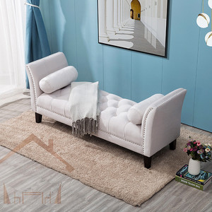 美式拉扣布艺家用卧室床尾凳欧式简约小沙发商场衣帽间休息换鞋凳