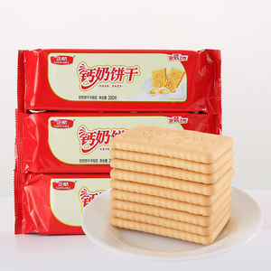 正航钙奶饼干山东特产中老年早餐代餐食品包邮200g买五送五