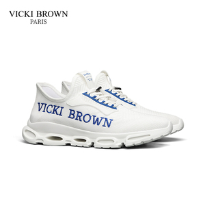 法国vickibrown男鞋夏季透气飞织网鞋休闲鞋运动鞋百搭潮流椰子鞋