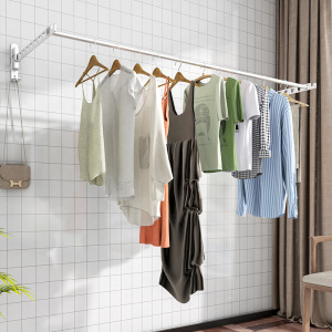 隐形晾衣架免打孔阳台室内伸缩晒被子神器家用卧室折叠凉衣杆壁挂