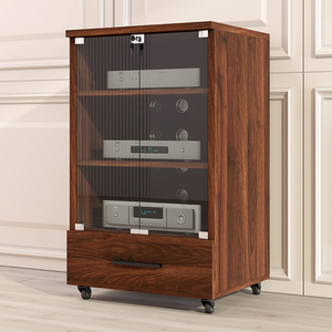 曼朵拉 标准版功放机柜专业音响柜实木ktv带锁设备柜家用音响机柜