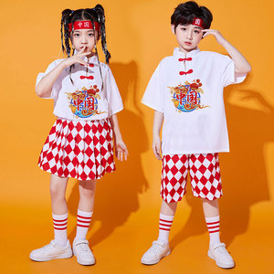 六一儿童啦啦队演出服套装小学生夏季运动会幼儿园班服表演服装