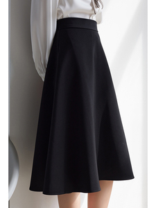 黑色西装半身裙女春季新款设计感高腰显瘦遮胯伞裙职业通勤A字裙