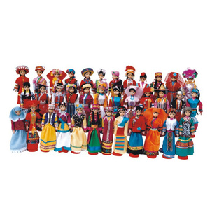 日本购新款供应五十六个少数民族娃木偶z娃娃中国娃56个名族娃厂