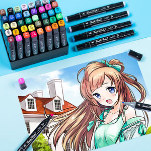 touchfish马克笔套装双头儿童水彩笔小学生绘画画笔学生30色(带