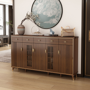 新中式鞋柜进门玄关柜一体大容量收纳柜现代简约家用门口储物柜子