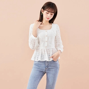 春款长袖t恤女装春秋装2021年新款潮春季短款方领上衣服打底小衫