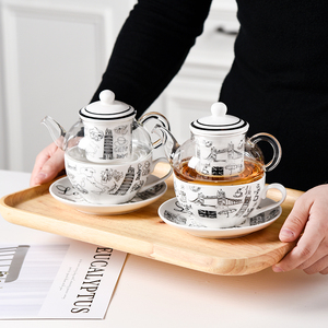 花茶壶陶瓷英式子母壶套装下午茶单人茶具一壶一杯办公室红茶壶