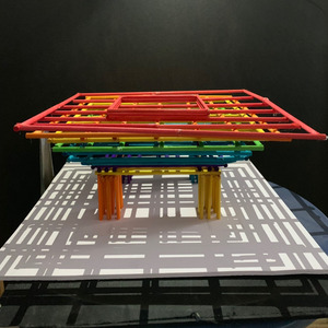 500人付款天猫圆木棒筷子手工diy中国馆点线面立体构成作业建筑模型