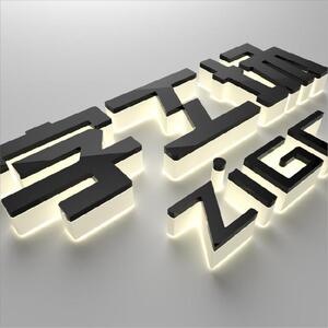 logo墙室内美容店发光字雕刻字立体挂墙式柔性霓虹灯发光字奶茶店