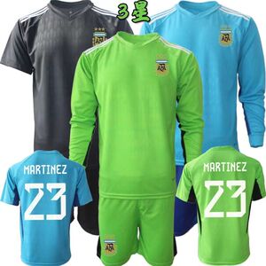 阿根廷守门员球衣23号马丁内斯 梅西3颗星世界杯门将服长袖龙门服