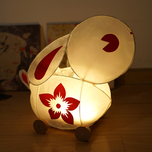 88妮妮5630淘宝兔灯diy手工传统兔子diy亲子制作材料包灯笼儿童花灯