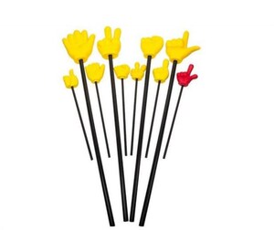 手指棒教具石头剪刀布手势不听游戏助力道具晚会拳头玩具指挥棒指