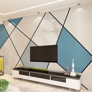 北欧电视背景墙几何图