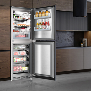 全嵌入式冰箱双变频家用橱柜内嵌大容量双开门冰箱风冷无霜trf316