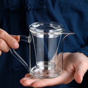 日式一人专用泡茶茶具功夫茶壶玻璃办公室茶水分离简易泡茶杯过滤