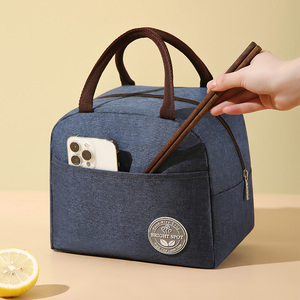 加厚饭盒袋保温手提包带饭袋午餐袋上班族学生便携便当盒袋子新款