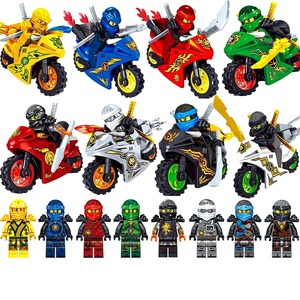 六一儿童节礼物2024新款拼图积木人仔人偶摩托车跑车男孩拼装玩具