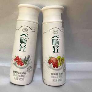 伊利畅轻酸奶215g*10瓶pet西柚百香果味原味蔓越莓奇亚籽网红酸奶