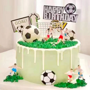 足球蛋糕装饰摆件男生儿童足球小子主题男孩情景装扮