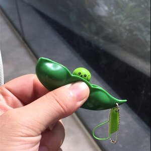 ins日本减压解闷毛豆捏捏乐 无限挤挤乐解压玩具 创意另类搞怪