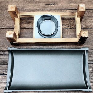 韩式不粘烤盘长方形商用酒精炉烤肉烤鱼盘竹节陶板铁板烧干锅家用