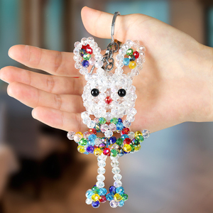 巧巧创想家手工diy自制水晶串珠小挂件材料包编织制作装饰品挂饰