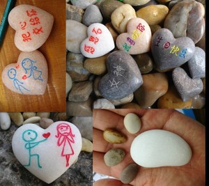 心形石头李晨同款爱心毕业刻字留纪念送朋友七夕情人节生日小礼品