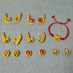 青春无悔领花橄榄枝松枝叶领花装春秋夏常服领花手链纪念品兵军恋