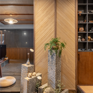 竹片无线编织装修竹席吊顶墙面复古装饰酒店民宿餐馆茶室田园风